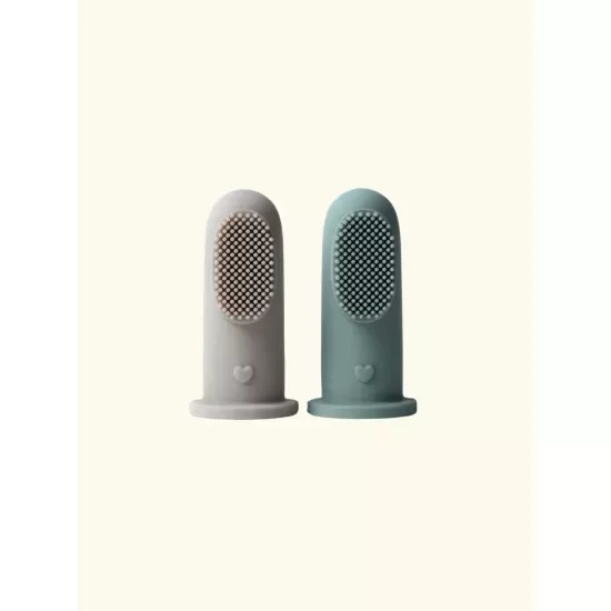 Bebe Bonchic Finger Toothbrush 2-pack Shell / Jade