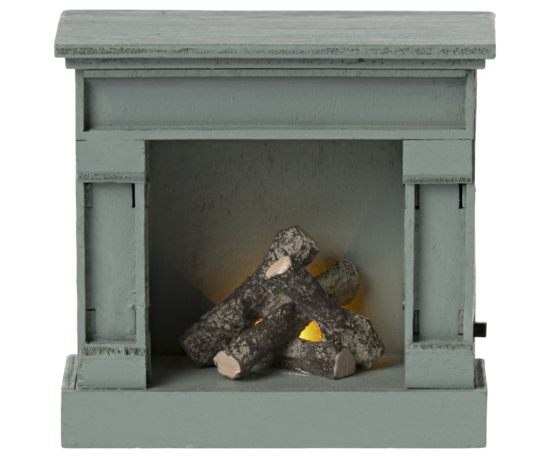 Fireplace, Mouse - Blue - Maileg