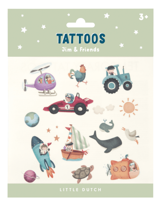 Little Dutch Tetovējumu Komplekts - Jim & Friends