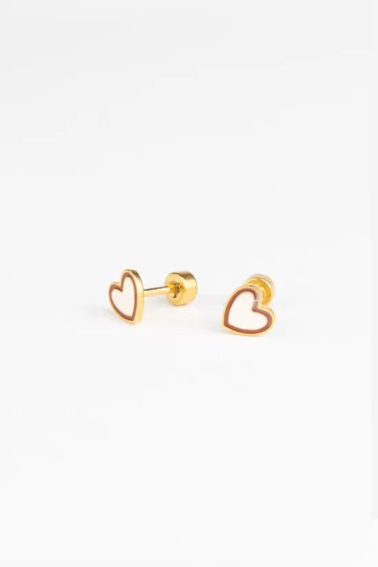 Mrs Ertha Studs Earrings - Duo Heart