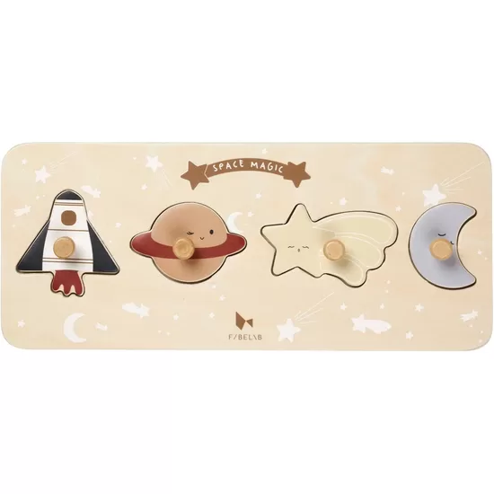 Fabelab Koka Formu Puzle Grip Puzzle - Space Magic
