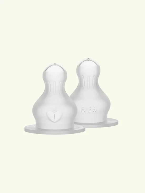 BIBS Silicone Bottle Nipple 2 pcs - Medium flow