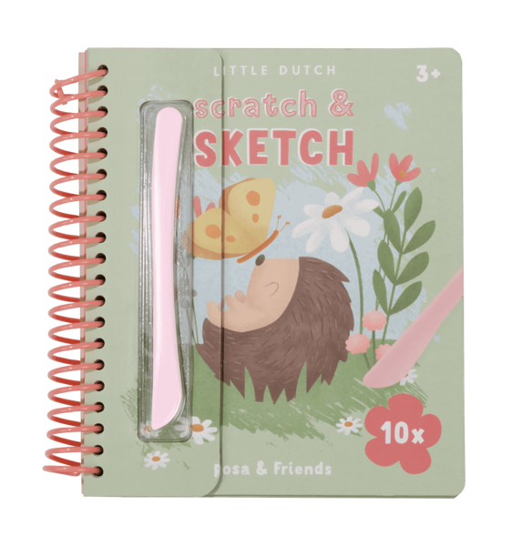 Little Dutch Scratch & sketchbook book ´Rosa & Friends´