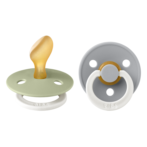BIBS knupīši Glow Anatomiskie spīdīgie 2-pack Sage/Cloud