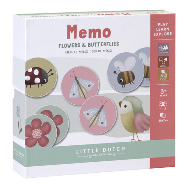 Little Dutch Memo spēle ´Flowers & Butterflies´
