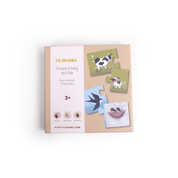 Filibabba Parent and baby puzzles - Farm animals