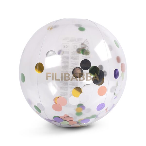 Filibabba Liela piepūšamā bumba Alfie - Rainbow Confetti