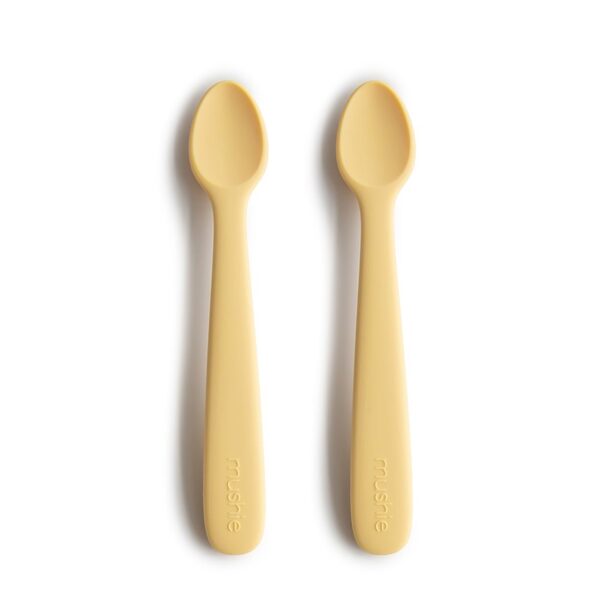 Mushie Silicone Feeding Spoons 2-Pack Pale Daffodil